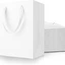 MOXARYSU White Gift Bags With Handles: 8x5x10 Inch 30pcs Medium Paper Gags Bulk For Birthday Wedding Party Shopping