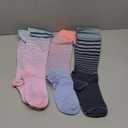 Pembrook 3 Pairs Plus Size Compression Socks Wide Calf - 15-20 mmHg Bamboo Viscosefor Women Plus Size Socks for Women Wide Calf Compression Pastel Stripes
