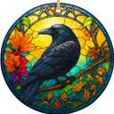 2025 Christmas Ornament  Raven Ornament, Gothic Bird Holiday Tree Decoration, Mysterious Dark Keepsake Gift
