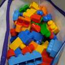 MEGA BLOKS First Builders Toddler Blocks Toys Set, Deluxe Building Bag with 150 Pieces and Storage, Creative Open-Ended Play, Blue, Ages 1+ Years 