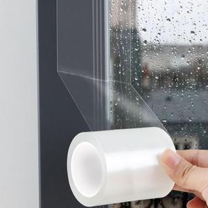 Transparent Window Sealing Tape,2.75 Inch x 32.8 FT,Window Insulation for Winter,Weather Stripping Heavy Duty,Clear Draft Seal Tape for Doors Windows and Ac,No Residue