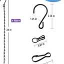 8 Pack 24 inch Black Hanging Basket Chain with Hooks Flower Plant Pot Replacement Chain Hanger for Bird Feeders,Planters,Lanterns and Ornaments Outdoor/Indoor Use