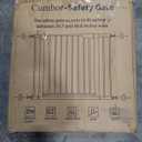Cumbor 29.7-40.6" Baby Gate for Stairs, Mom's Choice Awards Winner-Dog Gate for Doorways, Pressure Mounted Auto-Close Pet Gates for Dogs Indoor, Safety Child Gate with Easy Walk Thru Door, White