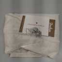 jinchan Linen Pinch Pleated Kitchen Curtains 30 Inch 2 Panels, Natural Linen Tier Curtains Back Tab Farmhouse Cafe, Light Filtering Small Window Drapes for Bathroom Laundry Room Beige