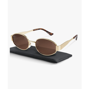 livho 2025 Trendy Oval Sunglasses - Stylish Polarized Shades for Everyday - Retro Metal Frames