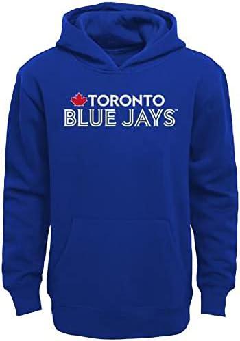 Outerstuff MLB Youth 8-20 Team Color Fleece Wordmark Logo Pullover Sweatshirt Hoodie M