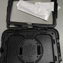 SEYMAC Case for iPad (A16) 11th/10th Generation 2025/2022 (11/10.9), Sturdy Heavy Duty Full-Body Shockproof Protective Case with Screen Protector, Rotating Stand, Hand/Shoulder Strap, Black