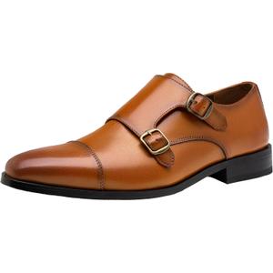 Jousen Dress Shoes for Men Monk Strap Loafers for Men (AMY9069 Brown 13)