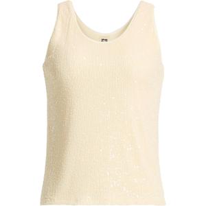 Anne Klein Women's Sleeveless Sequin Double-V Tank Top (XL)