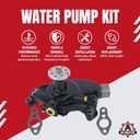 Water Circulating Pump Kit - Fits Mercruiser, Stern Drive & Volvo Penta, 1968-1998 OMC,Chrysler & Indmar - Inboard 4.3, 5.0, 5.7L V6/V8 Boat Engines - 8M0113734, 18-3599-2, 15201, 9-42606, 8503991