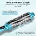 Farery Thermal Brush Extra Long Barrel with Cool Air, 1.5 Inch Heated Round Curling Brush for Big Bouncy Curls, Ceramic Curling Wand for Medium & Long Hair, 9 Adjustable Temps, Dual Voltage