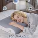 Mellow Sleep Pillow for Side & Back Sleepers - Cervical Neck Pillows for Neck Support & Shoulder Pain Relief, Ice Silk Pillowcase, Eco Friendly & Durable Material