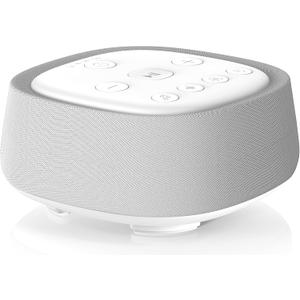Rechargeable White Noise Machine with 28 Smoothing Sounds, Portable Sound Machine for Baby Kids Adult Sleeping, Auto-Off Timer, 32 levles of Volume Noise Machine Therapy for Home, Office, Travel