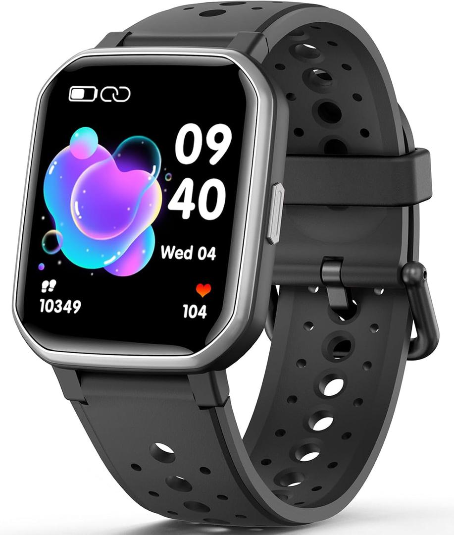 Smart Watch for Kids Teens, Fitness Tracker Boy Girls Watch with 19 Sport Modes, Pedometer, Sleep Monitor, Kids Watch Birthday Gifts Toy Gift for Girls Boys 6-16 (Black)