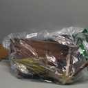 14 x 11 Christmas Wooden Nativity Stable with Fence and Roof Star Nativity Manger Nativity Scene Set 2 Simulated Withered Grass with Light String Nativity Stable Creche (Without Figurines)