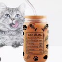 Cat Mom Sipper Glass, 16oz