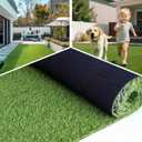 Realistic Artificial Grass Turf Mat 3 Ft X 5 Ft, 0.8 Pile Height Synthetic Fake Green Lawn Rug with Drainage Holes, Pet Dog Turf for Indoor Outdoor Patio Garden Balcony, Custom