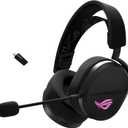 ASUS ROG Pelta Wireless Gaming Headset with Detachable Mic  Tri-Mode (BT, 2.4GHz, USB-C) 50mm Titanium-Plated Drivers, 70Hr Battery, Ergonomic, Lightweight, for PC, PS5, PS4, Switch, Mobile - Black