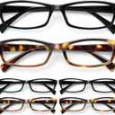 Gaoye Reading Glasses for Women, 5 pack Fashion Readers for Women Spring Hinge Eye Glasses, Blue Light Reading Glasses *C2 Mix Color, 1.0 x