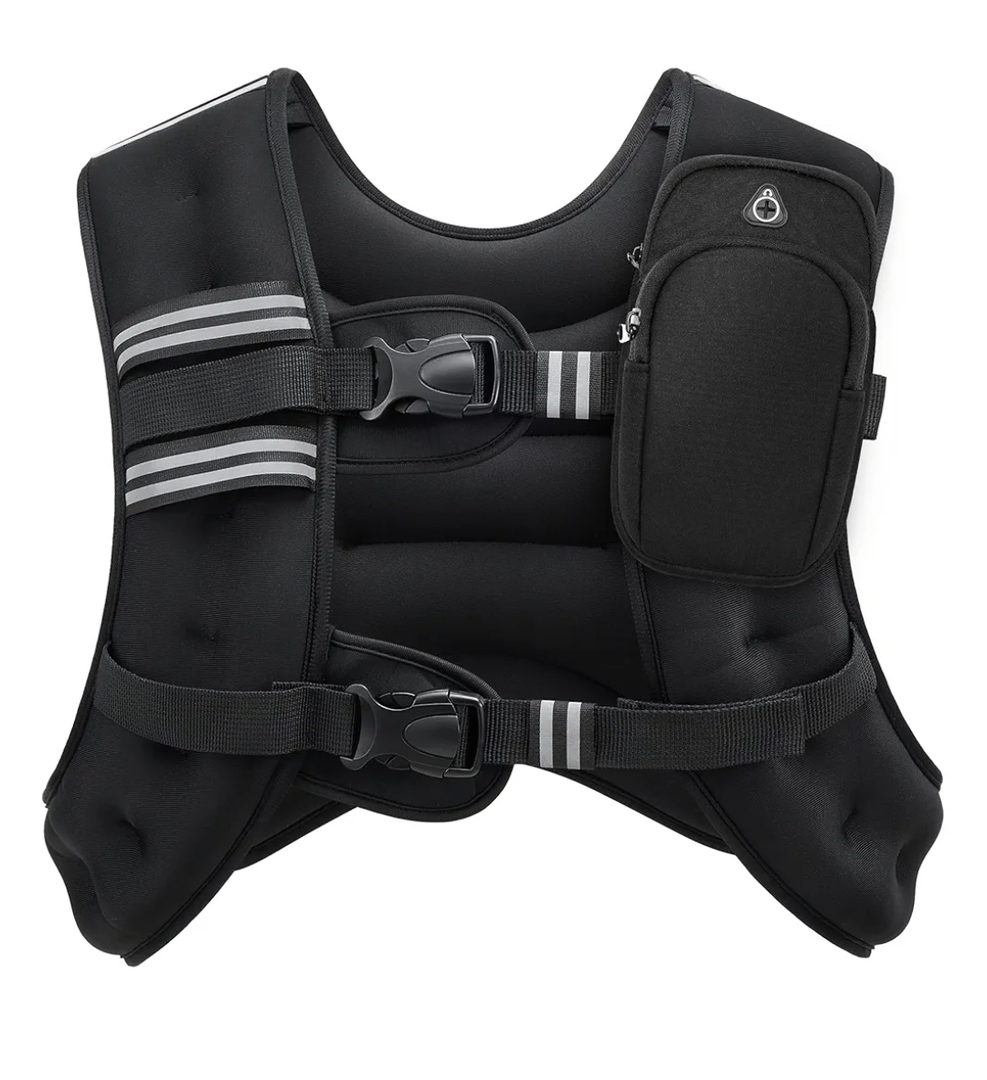 ZELUS Weighted Vest, 20lb Weight Vest with Reflective Stripe for Workout, Strength Training, Running, Fitness, Muscle Building, Weight Loss, Weightlifting