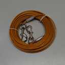 Tie Out Cable for Dogs, 50 Dog Leads for Yard Chew Proof,Heavy Duty Tie Out Cable for Large Dogs Up to 125lbs,Dog Runner Tether (Orange, 125Ibs 50ft)