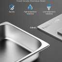 ZeroPone 4 Pack Full Size Hotel Pans with Lids, 2.5" Deep Stainless Steel Steam Table Pan with Lid, 22 Gauge Anti Jam Commercial Catering Food Pans for Hotel, Home, Party, Restaurant, Buffet