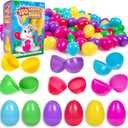 Giraffe 150 Pack Fillable Easter Eggs Bulk Multi Color Empty Plastic Eggs for Kids - Easter Basket Stuffers for Kids Egg Hunt Prizes Party Favors Classroom Prizes Treasure Box Toys