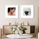 VNVNK 22x22 Frame White, Perfect for 22x22 Inch Picture without Mat or 18x18 Inch Picture with Mat, Home Wall Decor Picture Frame-1 PCS