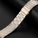 Wearlizer Compatible with Apple Watch Band 38/40/41/42mm Fashion Wristband Women, Stainless Steel + Resin Metal Replacement for iWatch Series 11 10 9 8 7 6 5 4 3 SE/Ultra 3 2 1-RoseGold+Starlight