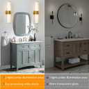 KSRYSZCQ Gold Wall Sconces Set of 2 Modern Indoor Dimmable Hardwired Wall Light with Acrylic Lampshade 18W Led Wall Lights for Bathroom Living Room Bedroom Hallway