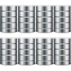 Jadive 8 Pcs Empty Coffee Cans with Lids Metal Tin Can for Kitchen Storage Loose Leaf Tea Containers Round Coffee Tin Metal Canister Tea Sugar Storage Packaging or Arts Crafts