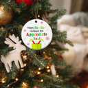 2 x Inspirational Christmas Hanging Ornaments 2025, for Coworkers Christmas,Happy Holidays We Appreciate You Ceramic Hanging Ornament with Golden Ribbon for Xmas Tree Decor