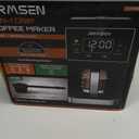 AIRMSEN Grind & Brew Coffee Maker with Built-in Grinder, Programmable Single Serve Coffee Maker - 5 Cup-800ML, 3 Grind Settings, Auto Keep Warm & Glass Carafe for Small Home and Office