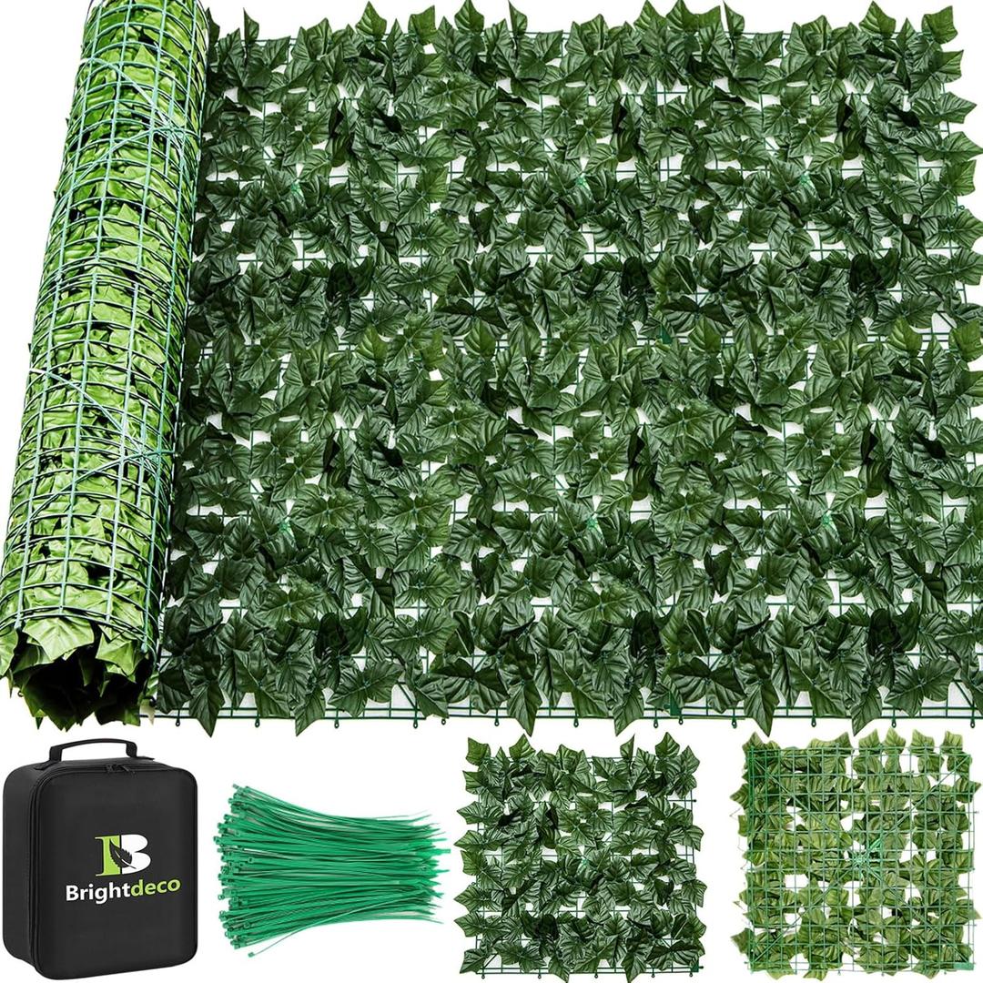 BDUSXYZ Artificial Ivy Privacy Fence Screen 60x100in Privacy Hedges Wall Faux UV-Anti Panel for Indoor Outdoor Garden Balcony Decor