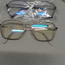 JM 2-Pack Aviator Reading Glasses Women Metal Frame Blue Light Blocking Computer Readers, +1.50