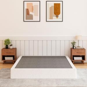 9 Inch Box Spring Queen, Heavy Duty Box Spring for Queen Bed, Easy Assembly, Metal Frame Mattress Foundation with Fabric Cover