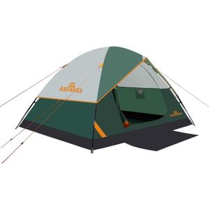 ASFANES Sundome Camping Tent with Rainfly, 2/4/6/10 Person Tent Sets Up in 10 Mins, Weatherproof Shelter for Camping, Festivals, Backyard, Sleepovers, & More