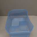 Turtle Tank with Multi-Function Areas, Easy Assembly, Ideal for Small Turtles & Reptiles, Includes Plastic Tree & Fishing Net (Blue)