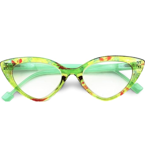 COVESATO Cat Eye Fashion Reading Glasses for Women Spring Hinge Retro Cute Ladies Computer Readers (,1.50)