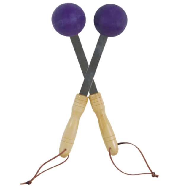 Bongers Handheld Percussion Massage Tool Deep Tissue Trigger Point Tapping Sticks for Whole Body Pain Relief & Muscle Relaxation (Purple)