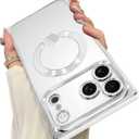 OOK Magnetic Case Made for iPhone 17 Pro 6.3 Inch (Compatible with MagSafe) Clear Phone Cover with Screen Protector Soft TPU Anti-Scratch Shockproof Protective Case for Women Men - Silver