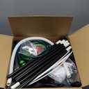 PYY Rain Barrel - 100 Gallon Water Storage Tank with Spigots, Portable Rain Catcher to Collect Rainwater from Gutter, Large Plastic Rain Catchment System with Collapsible Bucket, Black