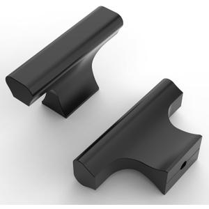 Asidrama 20 Pack Matte Black Kitchen Cabinet Knobs Dresser Knobs Drawer Knobs Single Hole Cabinet T Bar Pull Handles for Kitchen Wardrobe Cupboard