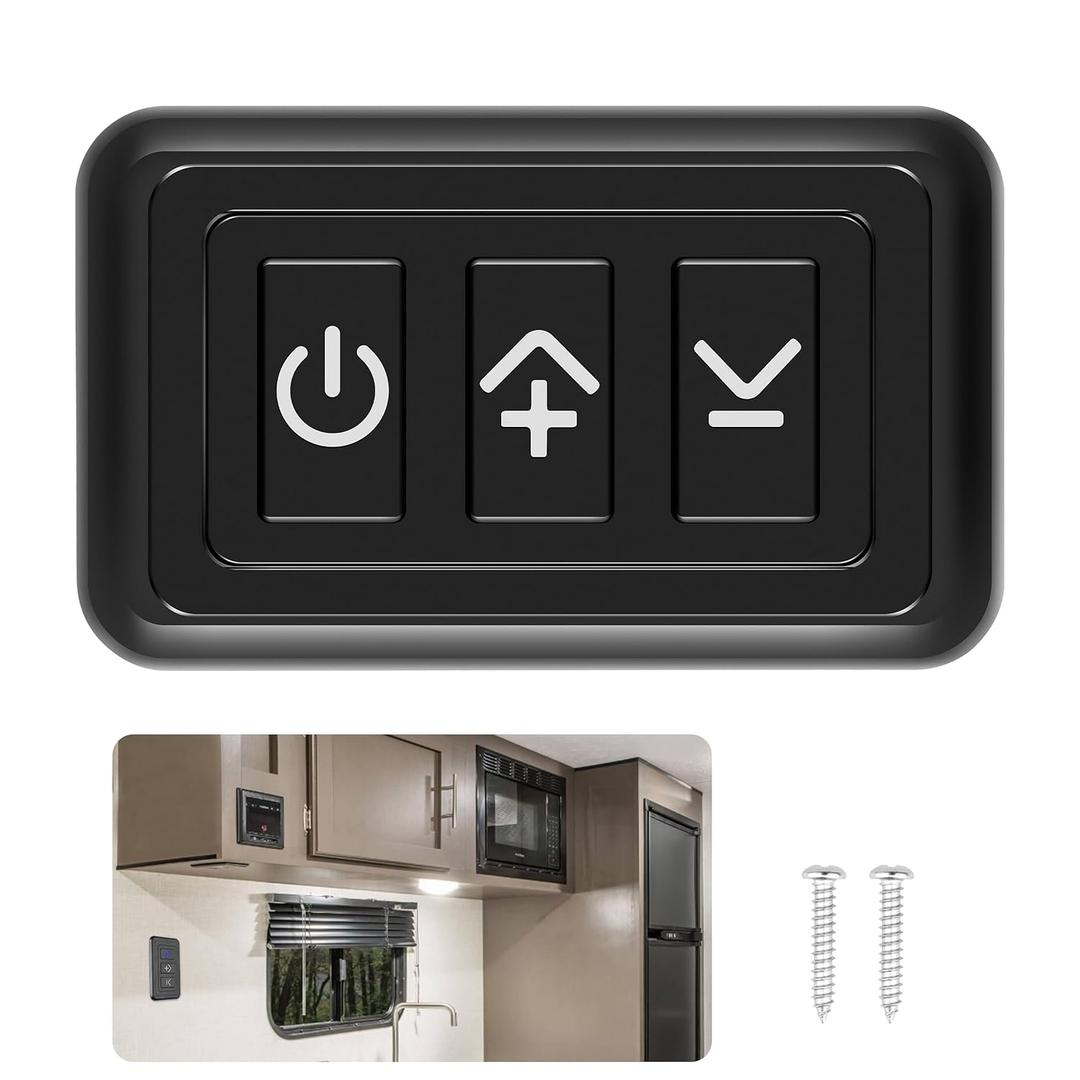 12V Dimmer Switch | 12-24 Volt High Side PWM RV Light Dimmer for RV LED Interior Lights Fixture, Halogen, Incandescent, Used for Auto, Camper, Trailer Van Truck, Boat (Black/Max Power 360W)