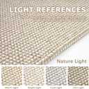 KOZYFLY Runners for Hallways 3x10 ft Washable Kitchen Runner Non Slip Rubber Backed Hallway Rugs Cotton Entryway Runner Rug Floor Carpet for Indoor Hall, Backdoor, Kitchen, Ivory/Khaki