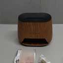 Essential Oil Diffuser for Home: 200ml Aromatherapy Diffuser with Himalayan Pink Salt Rock, Cool Mist Humidifier with Auto Off Function and 9 Colors LED Night Light for Bedroom (Wooden Grain)