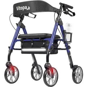 Walkers for Seniors with Seat W20A, 15 lbs Lightweight Rollator
