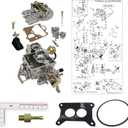 New 2100 2150 Carburetor For Ford 2 Barrel Carburetor 289 302 351 F100 F250 F350 Jeep 360 Jeep Mustang 1964-1982 Carb with Electric Choke Replace Motorcraft/Autolite 2100 2150 Carburetor