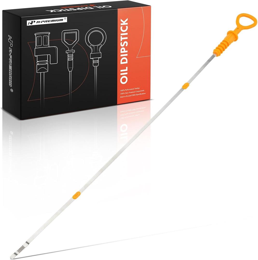 A-Premium 1.8L 2.0L Engine Oil Dipstick Compatible with Volkswagen Jetta 1999-2005 2011-2015, Passat 2000-2002, Golf, Beetle & Audi A4, A4 Quattro, Engine Oil Measuring Rod Dip Stick