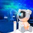 Astronaut Galaxy Projector, Star Projector with Timer and Remote, Night Light with Moon Lamp, LED Nebula Lamp for Kids Adults, Room Decor Gift (White)